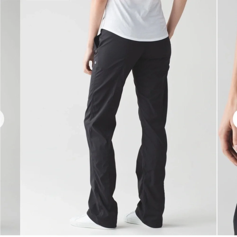 lululemon athletica Black Straight-Leg Active Pants - Picture 3 of 16